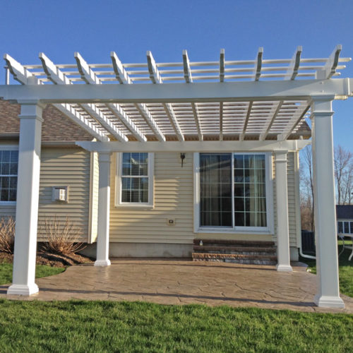 Syracuse Vinyl Pergola Installation- Poly Enterprises