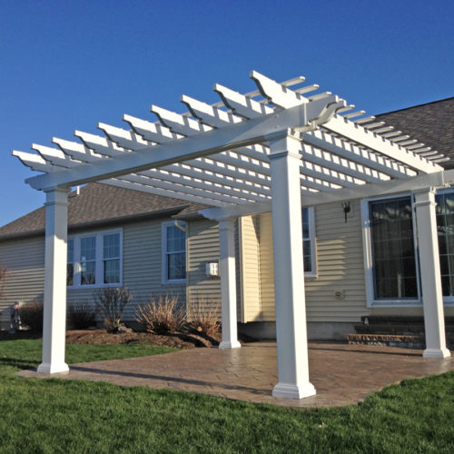 Syracuse Vinyl Pergola Installation- Poly Enterprises