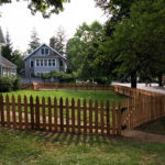 cedar wood picket fence in clinton ny
