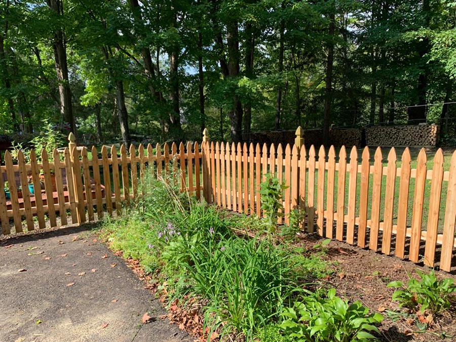 Cedar Picket Fencing