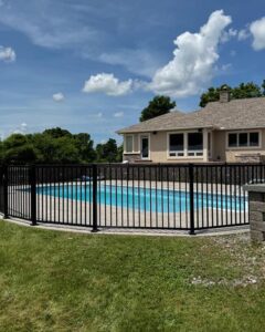 Concrete Pool Fence Install