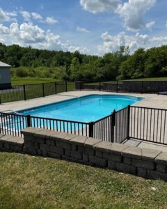 Concrete Pool Fence Install