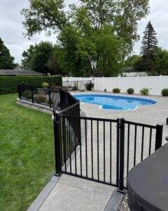 Concrete Pool Fence Install