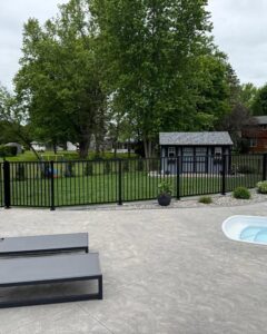 Concrete Pool Fence Install