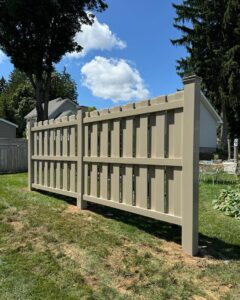 Clay Vinyl Shadowbox Fence Near Oriskany